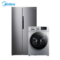 美的(Midea)606升 独立风冷一级智能冰箱BCD-606WKPZM(E)+美的 (Midea)12kg超大容量滚筒洗衣机 MG120VJ31DS3