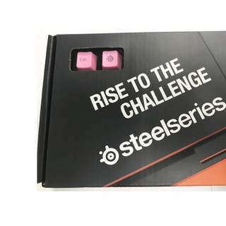 steelseries 赛睿 PBT 定制38键彩虹键帽机械键盘 104键 冰湖蓝