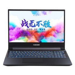 Hasee 神舟 战神 Z7-CU5NS 16.1英寸游戏笔记本电脑（i5-10500H 、16GB、512GB SSD、GTX1650Ti、144Hz）