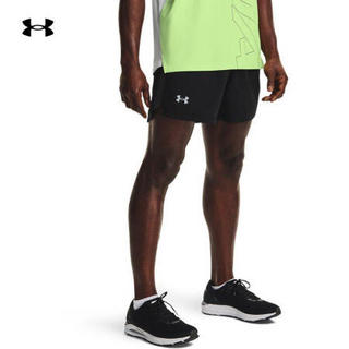 安德玛官方UA Launch男子5英寸跑步短裤Under Armour1361492 黑色001 L