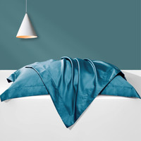 FUANNA 富安娜 枕套纯棉 100S长绒棉枕头套 高支高密全棉枕巾 一对装 菲拉·蓝