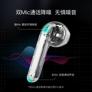 TicPods 2 Pro  真无线耳机 蓝牙降噪运动音乐耳机 快捷口令|触控|头部操控 适用苹果华为 表白