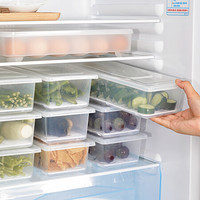 百露单个装冰箱保鲜盒塑料鱼盒密封盒冷冻生鲜蔬菜收纳盒冷藏盒
