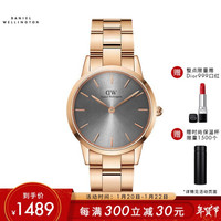 丹尼尔惠灵顿 DanielWellington DW女表 情人节限量款 32mm灰色表盘金色钢带时尚欧美女士石英腕表DW00100334