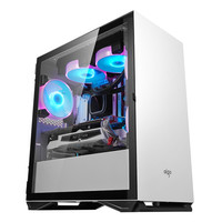 aigo 爱国者 YOGO M2 RGB M-ATX机箱 半侧透 含电源 500W 白色