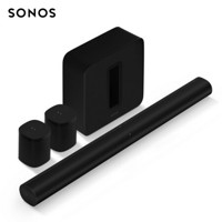 SONOS Arc+SUB+One SL×2 家庭影院音响 环绕音箱5.1声道 家庭影院 电视音箱套装 轻奢享受（黑色）