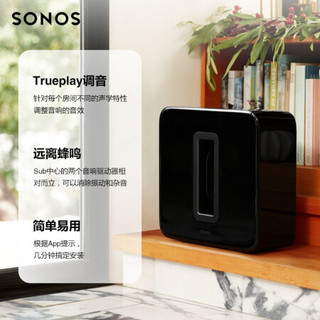 SONOS Arc+SUB+PLAY:5×2 环绕音箱5.1声道 家庭影院 电视音箱套装 后环绕豪华版（黑色）