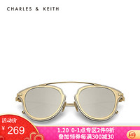 CHARLES&KEITH墨镜CK3-21280307渐变色镜片摩登太阳镜 银色