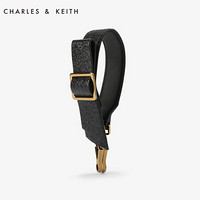 CHARLES&KEITH CK8-62250037欧美金属方扣装饰女士肩带 黑色