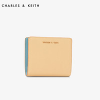 CHARLES&KEITH女包CK6-10680741欧美简约纯色女 士子母短款钱包 黄色 XXS