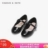 CHARLES＆KEITH童鞋CK9-70900002纯色简约女童玛丽珍鞋 Black黑色 24