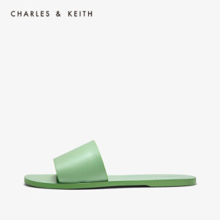 Charles Keith凉鞋ck1 休闲简约马卡龙色女士凉拖sage Green薄荷绿38 报价价格评测怎么样 什么值得买