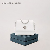 CHARLES＆KEITH单肩多边形金属扣女士梯形链条包女CK2-80270234-1 White白色 S