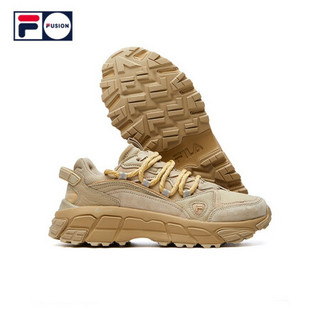 FILA FUSION SKYRUNNER女跑步鞋2021春季新款登山风运动鞋ins潮 砂色-SD 39