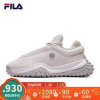 FILA x MIHARA 斐乐官方 老爹鞋女2021春季休闲运动女波点鞋 静紫罗兰-HV 38