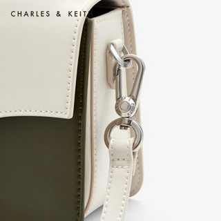 CHARLES＆KEITH2021春季CK2-20701016-1金属圆环饰手提单肩包女包女 Olive橄榄绿色 M