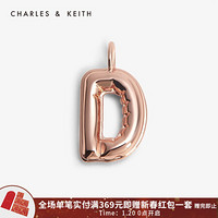 CHARLES＆KEITH2021春新品CK5-72120241-A-M情人节个性字母吊坠挂坠 D Rose Gold玫瑰金色