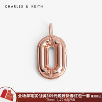 CHARLES＆KEITH2021春新品CK5-72120241-N-Z情人节个性字母吊坠挂坠 O Rose Gold玫瑰金色