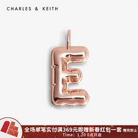 CHARLES＆KEITH2021春新品CK5-72120241-A-M情人节个性字母吊坠挂坠 E Rose Gold玫瑰金色