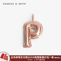 CHARLES＆KEITH2021春新品CK5-72120241-N-Z情人节个性字母吊坠挂坠 P Rose Gold玫瑰金色