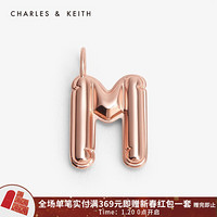 CHARLES＆KEITH2021春新品CK5-72120241-A-M情人节个性字母吊坠挂坠 M Rose Gold玫瑰金色