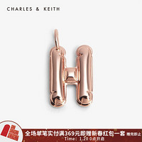 CHARLES＆KEITH2021春新品CK5-72120241-A-M情人节个性字母吊坠挂坠 H Rose Gold玫瑰金色