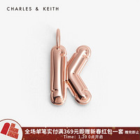 CHARLES＆KEITH2021春新品CK5-72120241-A-M情人节个性字母吊坠挂坠 K Rose Gold玫瑰金色