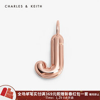 CHARLES & KEITH CHARLES＆KEITH2021春新品CK5-72120241-A-M情人节个性字母吊坠挂坠 J Rose Gold玫瑰金色