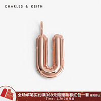 CHARLES＆KEITH2021春新品CK5-72120241-N-Z情人节个性字母吊坠挂坠 U Rose Gold玫瑰金色