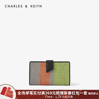 CHARLES＆KEITH2021春季CK6-10680832女士休闲时尚拼色短款钱包女 Multi综合色 XS