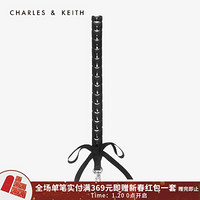 CHARLES＆KEITH2021春季CK8-62250046包配件女士蝴蝶结装饰编织肩带 Black黑色