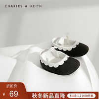 CHARLES＆KEITH2021春季CK9-71700102蝴蝶结装饰宝宝玛丽珍鞋 Black黑色 17