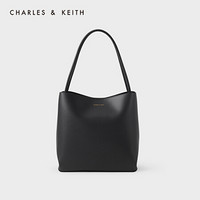 CHARLES & KEITH CHARLES＆KEITH2021春季CK2-20781396-1女士大容量单肩托特包 Black黑色 XL