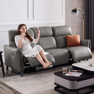 芝华仕头等舱功能沙发真皮头层牛皮意式轻奢豪华家具客厅10381三人位
