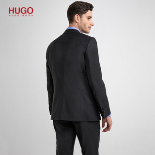HUGO BOSS雨果博斯男士经典款商务休闲西服外套   50381516   001-黑色 46