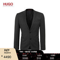 HUGO BOSS雨果博斯男士经典款商务休闲西服外套   50381516   001-黑色 46