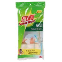 3M 思高 易洁8层耐用型抹布 天然材质清洁布3片装 *5包xj