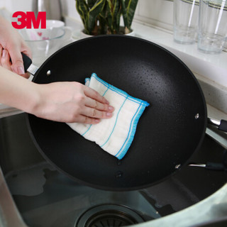 3M 思高 易洁8层耐用型抹布 天然材质清洁布3片装 *5包xj