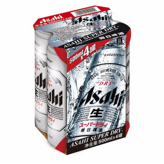 ASAHI/朝日啤酒 超爽系列 罐装灌装500ml*4 连包 日式日系 *6件