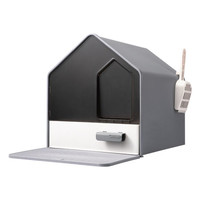 疯狂小狗 全封闭式猫砂盆 送猫砂铲+猫砂垫 绅士灰