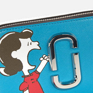 MARC JACOBS X Peanuts 联名款 Snapshot系列 女士斜挎相机包 Blue Multi