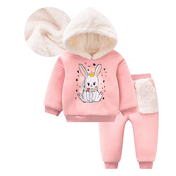 女童套装冬季新品加厚保暖洋气宝宝两件套儿童套装