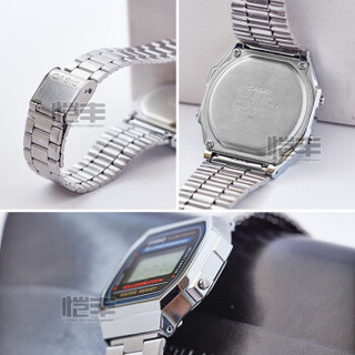 卡西欧(CASIO)情侣表 男女休闲防水手表 A168WA-1W+LA670WA-1D