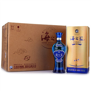 YANGHE 洋河 海之蓝 蓝色经典 52%vol 浓香型白酒 375ml*6瓶 整箱装