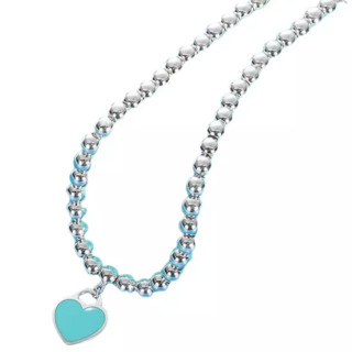 Tiffany&Co. 蒂芙尼 Return to Tiffany系列 蓝心珠925银手链