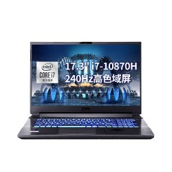 Terrans Force 未来人类 Devil Rays 魔鬼鱼 DR721 17.3英寸游戏本(i7-10870H、16GB、512GB、RTX 3060、240Hz)