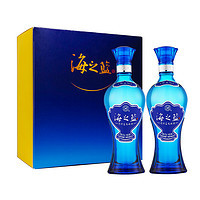 YANGHE 洋河 海之蓝 蓝色经典 42%vol 浓香型白酒 240ml*2瓶 礼盒装