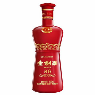 剑南春 金剑南 K6 52%vol 浓香型白酒 500ml*6瓶 整箱装