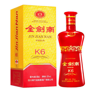 剑南春 金剑南 K6 52%vol 浓香型白酒 500ml*6瓶 整箱装