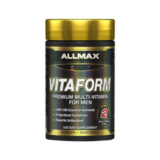 加拿大ALLMAX VITAFORM复合维生素补剂60粒男女性补充多种维生素增强免疫均衡运动营养补剂 男士60粒